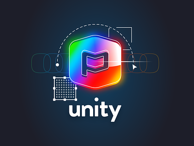 Unification project abstract design glossy gradient logo planning center rainbow unity
