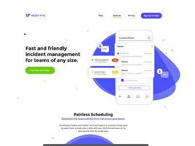 Ready Five Landing Page