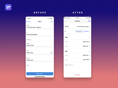 Edit Step - Before and After app gradient icon input logo mobile ui web