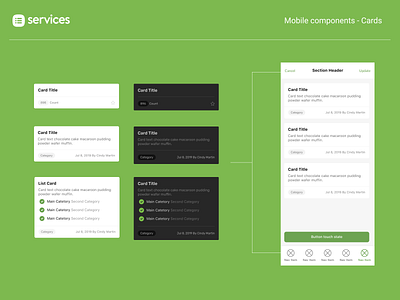 Mobile Components - Planning Center Services branding components design mobile styleguide ui