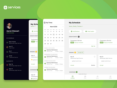 Mobile dashboard for schedule dashboard icons mobile ui ux