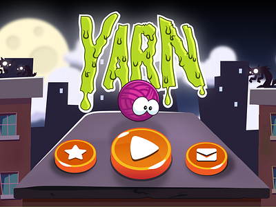 Yarn Game for Mobile Devices branding cats game illustration ios logo slime ui yarn
