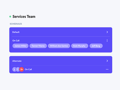 Scheduling UI - Ready Five gradient icon illustration incident people rows schedule teams ui vector
