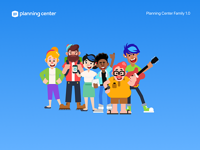 Characters - Planning Center characters glasses guitar illustration laptop people planning center vector