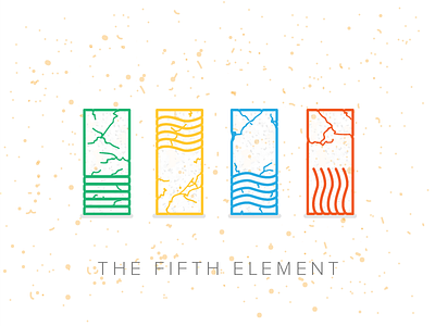 The 4 Stones earth element fifth fire icon illustration stones vector water wind