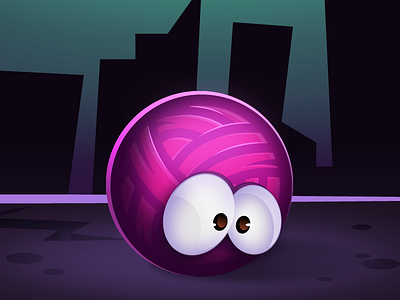 Yarn the Game ball character eyes game illustration ios scary yarn zombies