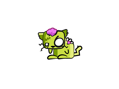 Zombie Cat cat character game illustration vector zombie