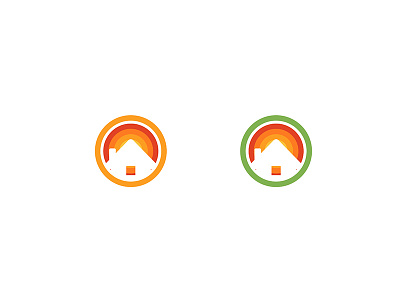 House logo idea house icon logo sun vector