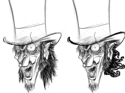 Milldew Concept - "Backyard Burglars" book character concept face illustration man sketch