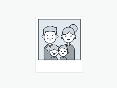 Family Picture boy family girl illustration kids lines ui vector