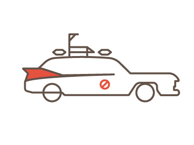 Simple Abstract - Ecto 1 car ecto 1 ghost ghostbusters illustration movie