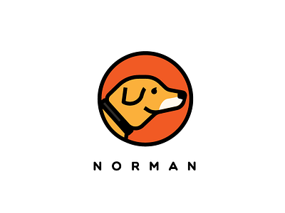 And then there was Norman! collar dog illustration lab logo
