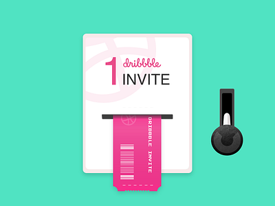 One Dribbble Invite adobe xd design dribbble illustration invite giveaway logo