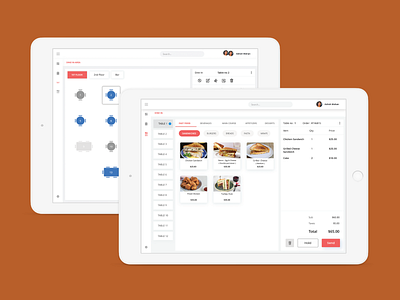 POS Restaurant App point of sale restaurant app restaurant menu ui ux