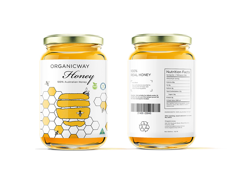 Honey Packaging Label by Ashish Mohan on Dribbble