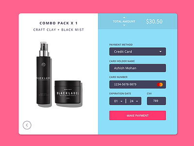 Credit Card Checkout - Daily UI # 002 002 2d checkout credit card daily ui challenge dribbble form