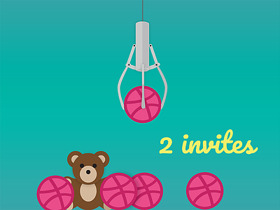 Dribbble Invites x 2 - Finished 2 draft giveaway invitation invites