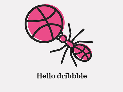 Hello dribbble debut illustration