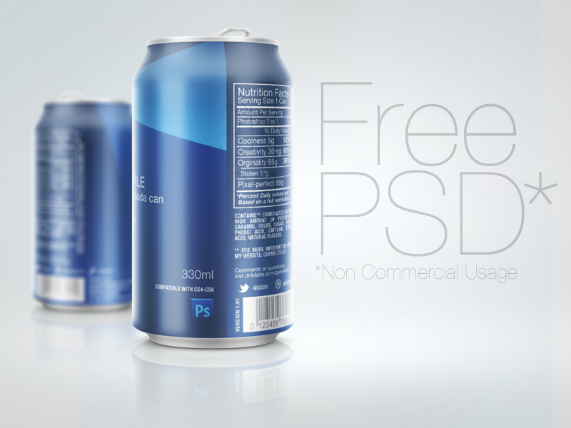 Download Soda Can Mockup By Gorm Haraldsson On Dribbble PSD Mockup Templates