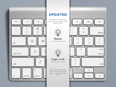Apple Keyboard, Free .PSD - UPDATE 2! apple keyboard free psd lights mockup