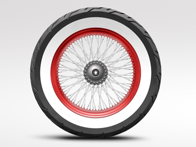 White Wall icon motorcycle tire