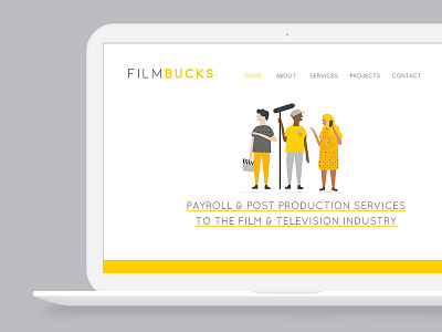 Filmbucks Website branding illustration website