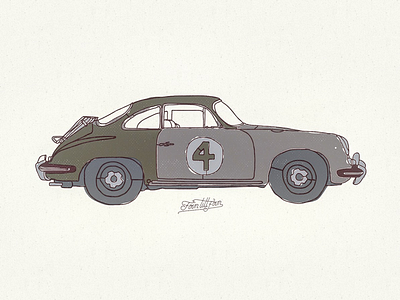 Four Till Four illustration porsche vintage