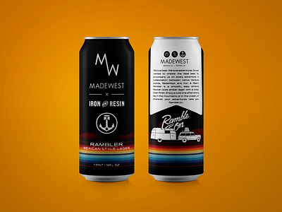 Iron & Resin x MADEWEST beer craft illustration packaging