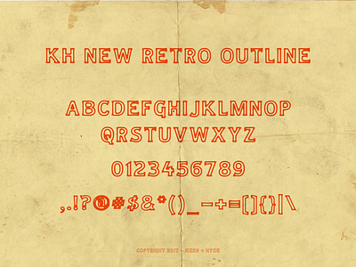 KH New Retro Outline Font