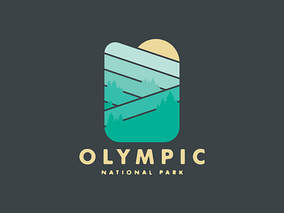 Olympic National Park apparel bold color design illustration national parks