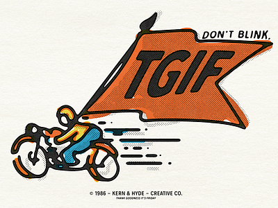 TGIF - Illustration color illustration motorcycles wip