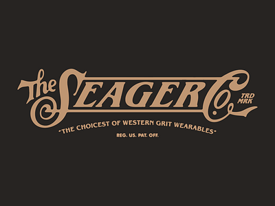 Seager Co. design grit lettering typography western