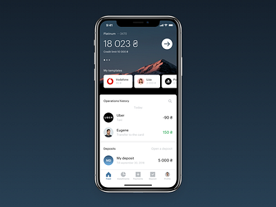Oh, Look, Another Banking App! app bank banking card clean finance iphone x minimal mobile native