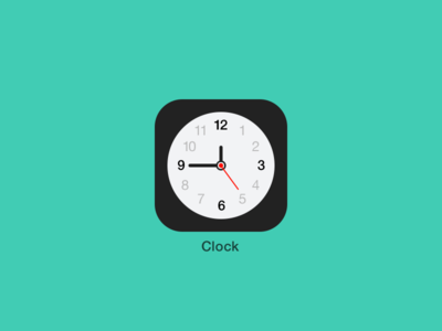 Clock iOS7 app app icon clock flat icon ios ios7