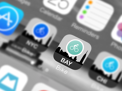 Bay Area Icon app layout bay bay area bike bike app blue clean flat green interface layout san francisco
