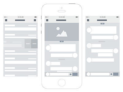 Wireframes app chat bubble design flat ios7 iphone layout message wireframe wireframes wireframing