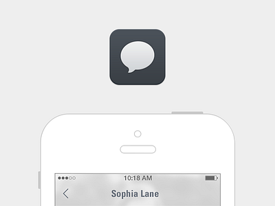 Messenger app icon app app icon clean design flat icon ios7 message messenger