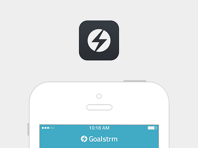 Goalstrm app icon app app icon clean design fans flat football freebie goalstrm layout soccer