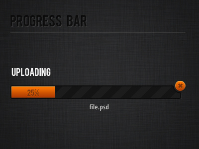 Orange progress bar