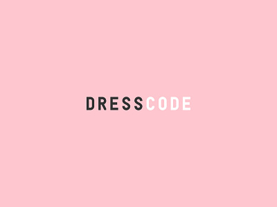 Dresscode logo pale pink pink type typogaphy
