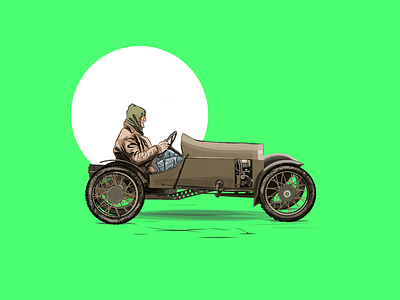 Car illustration adobe car driver illustration illustrator vector vintage