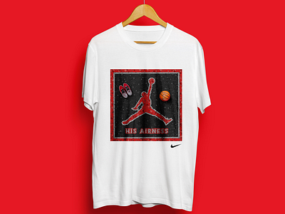His Airness t-shirt 23 air basketball chicago bulls fauxsaic illustration jordan jumpman michael jordan nba nike procreate streetwear t shirt