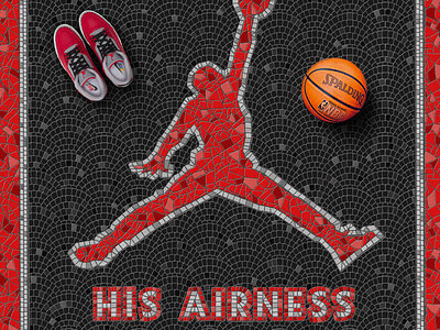His Airness Fauxsaic 23 air basketball bulls chicago fauxsaic illustration jordan jumpman michael jordan nba nike procreate