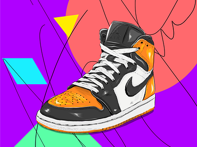 The Sneakers series-Air Jordan 1 air airjordan1 basketball fashion illustration jordan nike sneakers vector