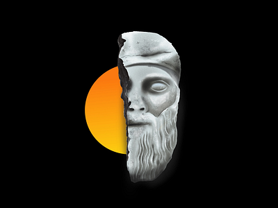 Dionysos ancient dionysos greece illustration mask procreate statue