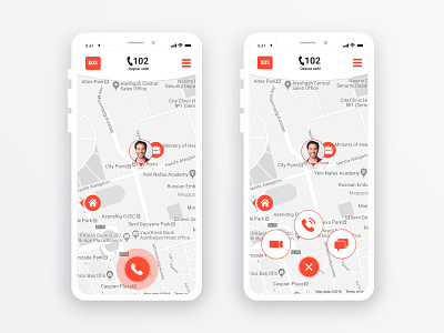 Emergency Police mobile app application call emergency home screen hotline map mobile navigation navigator police
