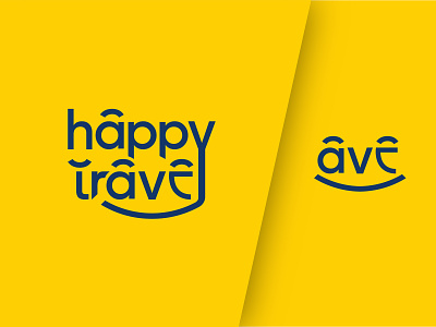 Responsive logo of Happy Travel agency design happy icon logo responsive tourism travel type