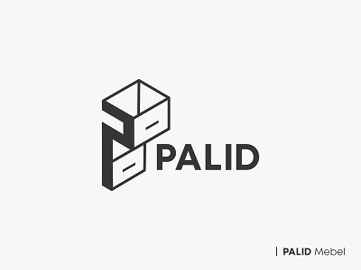 PALID furniture logo brown furniture icon isometric isometric logo letter p logo logotype minimalist oak