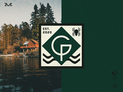 Garf Point badge branding cottage lake logo logo design michigan vintage