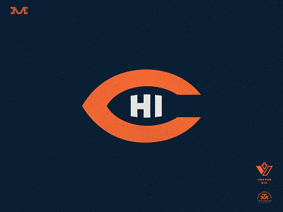 Chicago Bears brand branding football logo miami sports type vintage